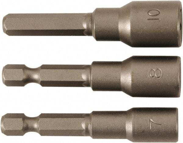 Wiha - 1/4" Drive, Nut Setter Screwdriver Bit - 55mm OAL - Eagle Tool & Supply