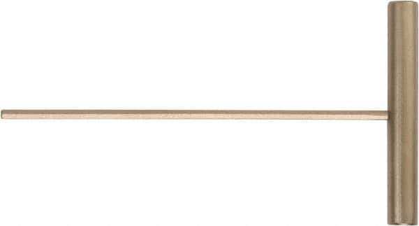 Ampco - 5/32" Hex, T-Handle, Nonsparking Hex Key - 6" OAL, Beryllium Copper Alloy & Nickel Aluminum Bronze, Inch System of Measurement - Eagle Tool & Supply