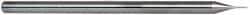 Accupro - 0.015", 0.022" LOC, 1/8" Shank Diam, 2-1/2" OAL, 3 Flute, Solid Carbide Square End Mill - Single End, Uncoated, Spiral Flute, 30° Helix, Centercutting - Eagle Tool & Supply