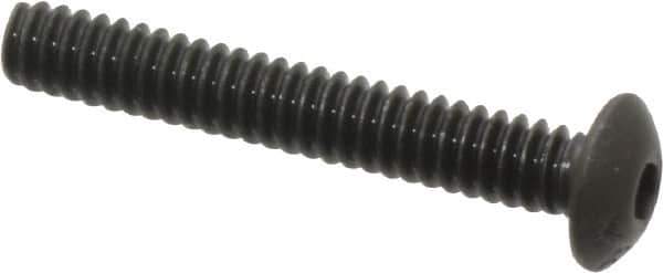 Value Collection - #4-40 UNC Hex Socket Drive, Button Screw - Alloy Steel, Black Oxide Finish, Fully Threaded, 3/4" Length Under Head - Eagle Tool & Supply