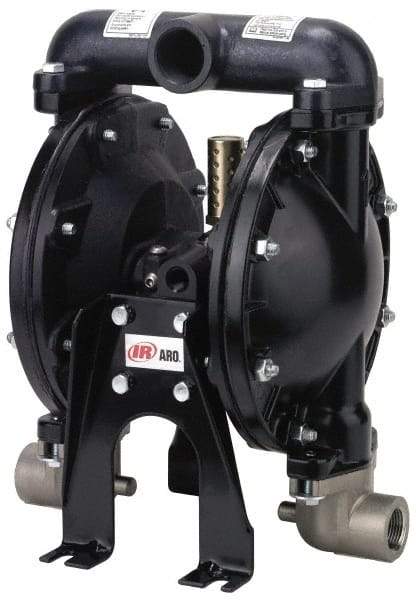 ARO/Ingersoll-Rand - 1" NPT, Metallic, Air Operated Diaphragm Pump - Nitrile Diaphragm, Aluminum Housing - Eagle Tool & Supply