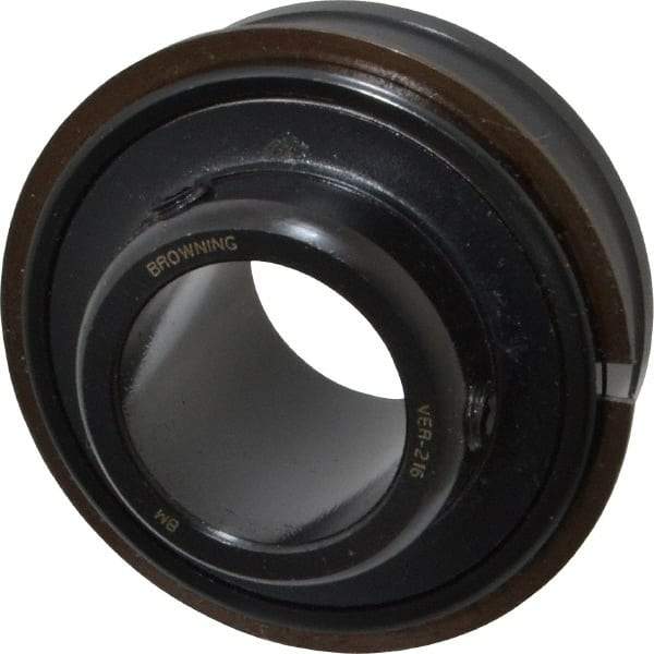 Browning - 1" ID x 2.0472" OD, 2,801 Lb Dynamic Capacity, ER Style Insert Bearing - 52100 Steel Insert, 3/4" Race Width, 1,651 Lb Static Capacity - Eagle Tool & Supply