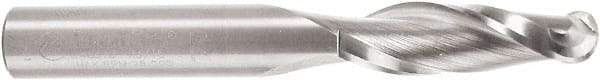Amana Tool - 3/8" Cutting Diam x 1-1/4" Length of Cut, 2 Flute, Upcut Spiral Router Bit - Uncoated, Right Hand Cut, Solid Carbide, 3" OAL x 3/8" Shank Diam, Core Box, 30° Helix Angle - Eagle Tool & Supply