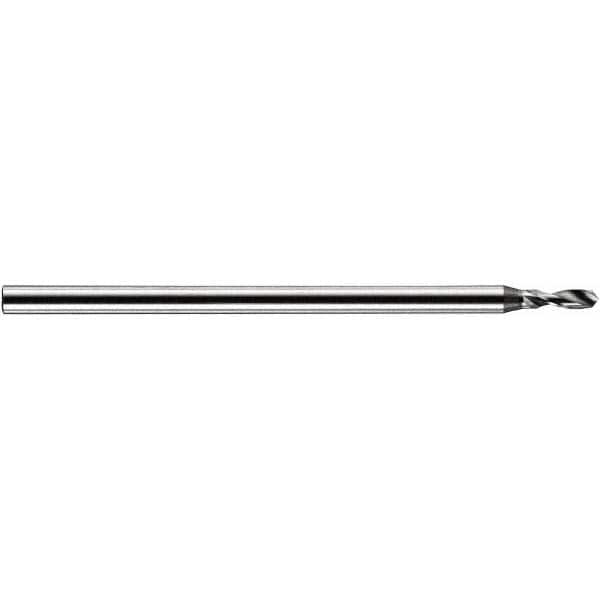 Accupro - 0.4mm Body Diam, 120°, 30mm OAL, Solid Carbide Spotting Drill - Eagle Tool & Supply