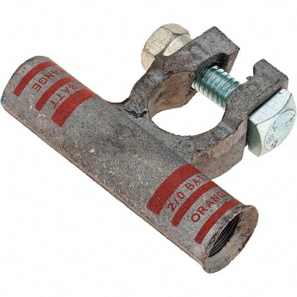 Thomas & Betts - 2/0 AWG, Tin Plated Copper Battery Connector - Orange - Eagle Tool & Supply