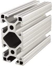 80/20 Inc. - 72 Inches Long x 1-1/2 Inches Wide x 3 Inches High, T Slotted Aluminum Extrusion - 1.7288 Square Inches, Clear Anodized Finish - Eagle Tool & Supply