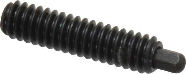 Vlier - 1/4-20, 1" Thread Length, 3/16" Plunger Projection, Steel Threaded Spring Plunger - 1/8 (Hex)" Max Plunger Diam, 1" Plunger Length, 3 Lb Init End Force, 13 Lb Final End Force, 1/8" Hex - Eagle Tool & Supply