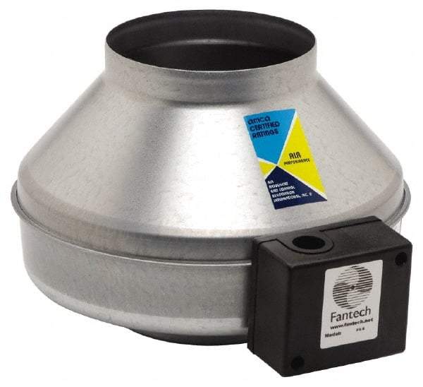 Fantech - 6" Diam, 0.68 Amp, 120 Volt Duct Fan - 303 CFM, 2,700 RPM, 0.109 hp, Variable Speed - Eagle Tool & Supply