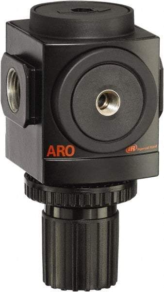 ARO/Ingersoll-Rand - 1/2 NPT Port, 210 CFM, Aluminum Standard Regulator - 10 to 200 psi Range, 250 Max psi Supply Pressure, 1/8" Gauge Port Thread, 3.15" Wide x 5.472" High - Eagle Tool & Supply