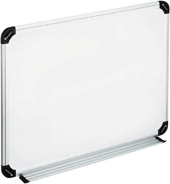 UNIVERSAL - 18" High x 24" Wide Erasable Melamine Marker Boards - Aluminum/Plastic Frame, 25.8" Deep, Includes Accessory Tray/Rail & Mounting Kit - Eagle Tool & Supply