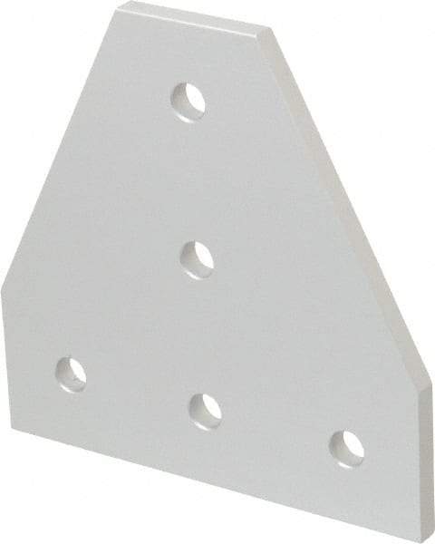 80/20 Inc. - 4-1/2" Wide, 4-1/2" High, Open Shelving 5 Hole Tee Plate - Aluminum, Use with Series 15 & Bolt Kit 3320 or 3325 - Eagle Tool & Supply