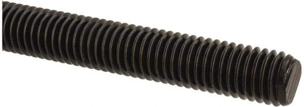 Value Collection - 1/2-13 UNC (Coarse), 6' Long, Medium Carbon Steel Threaded Rod - Black Oxide Finish, Right Hand Thread - Eagle Tool & Supply