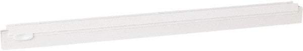 Vikan - 24" Rubber Blade Squeegee Refill - Double Edge, White, Plastic Holder - Eagle Tool & Supply