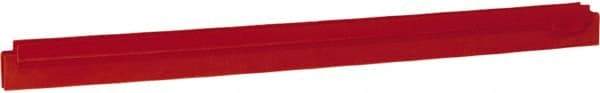Vikan - 24" Rubber Blade Squeegee Refill - Double Edge, Red, Plastic Holder - Eagle Tool & Supply