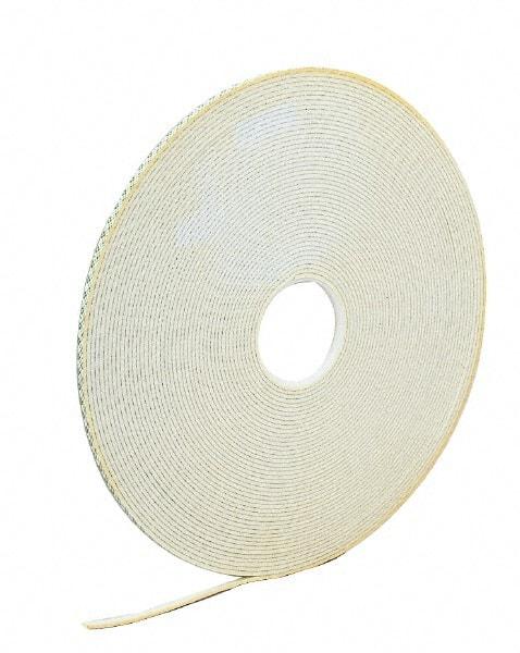 3M - 3/4" x 36 Yd Acrylic Adhesive Double Sided Tape - 1/16" Thick, Off-White, Urethane Foam Liner, Continuous Roll, Series 4016 - Eagle Tool & Supply