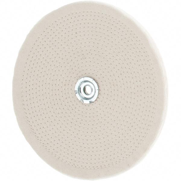 Value Collection - 10" Diam x 1/4" Thick Unmounted Buffing Wheel - 40 Ply, Polishing, 1" Arbor Hole, Hard Density - Eagle Tool & Supply