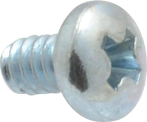 Value Collection - #4-40 UNC, 3/16" Length Under Head Phillips Drive Machine Screw - Pan Head, Grade 2 Steel, Zinc-Plated Finish, Without Washer - Eagle Tool & Supply