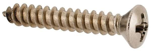 Value Collection - #4 Oval Head Phillips Sheet Metal Screw - Stainless Steel, 3/4" OAL, Grade 18-8 - Eagle Tool & Supply