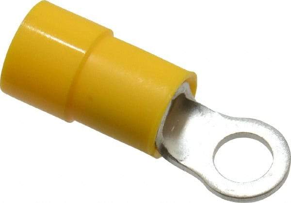 Thomas & Betts - 12-10 AWG Partially Insulated Crimp Connection Circular Ring Terminal - #8 Stud, 0.894" OAL x 0.283" Wide, Tin Plated Copper Contact - Eagle Tool & Supply