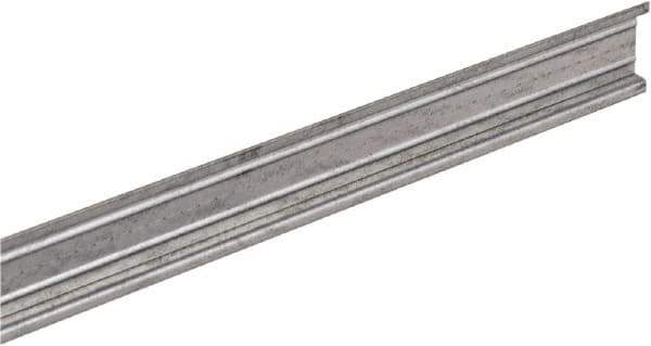 Square D - 1m Long x 0.3 Inch Wide x 1.38 Inch High x Steel DIN Rail - 0.04 Inch Thick - Eagle Tool & Supply