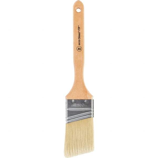 Wooster Brush - 2" Angled Synthetic Sash Brush - 2-11/16" Bristle Length, 7-7/8" Maple Fluted Handle - Eagle Tool & Supply