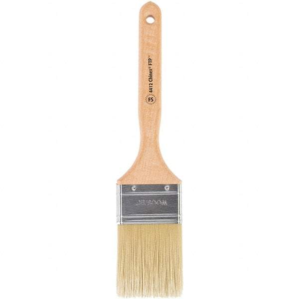 Wooster Brush - 2-1/2" Flat Synthetic Sash Brush - 2-15/16" Bristle Length, 7-7/8" Maple Fluted Handle - Eagle Tool & Supply