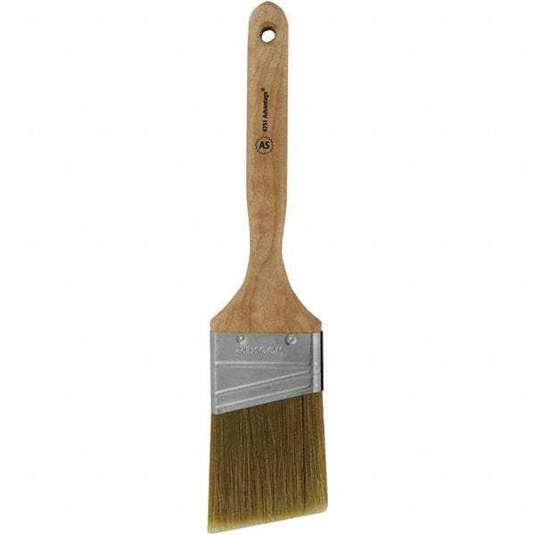 Wooster Brush - 2-1/2" Angled Hog Sash Brush - 2-15/16" Bristle Length, 7-1/8" Plastic Fluted Handle - Eagle Tool & Supply