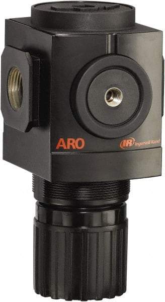 ARO/Ingersoll-Rand - 1 NPT Port, 290 CFM, Aluminum Heavy-Duty Regulator - 10 to 200 psi Range, 250 Max psi Supply Pressure, 1/8" Gauge Port Thread, 4.091" Wide x 7.223" High - Eagle Tool & Supply