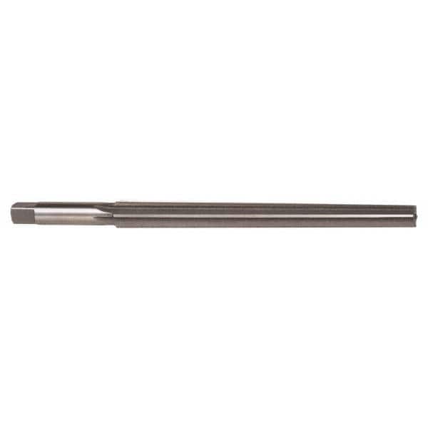 Alvord Polk - #10 Pin, 0.7216" Diam, 0.5799" Small End, 9/16" Diam Straight Shank, 6-1/16" Flute, Taper Pin Reamer - Eagle Tool & Supply