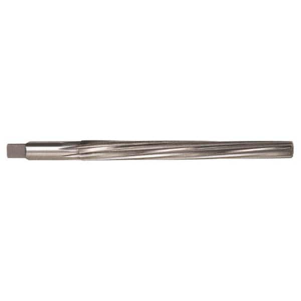 Alvord Polk - #9 Pin, 0.6066" Diam, 0.4805" Small End, 9/16" Diam Straight Shank, 6-1/16" Flute, Taper Pin Reamer - Eagle Tool & Supply