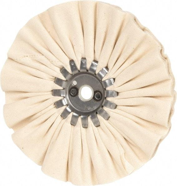 Made in USA - 7" Diam x 1/2" Thick Unmounted Buffing Wheel - 14 Ply, Bias Cut, 5/8" Arbor Hole - Eagle Tool & Supply