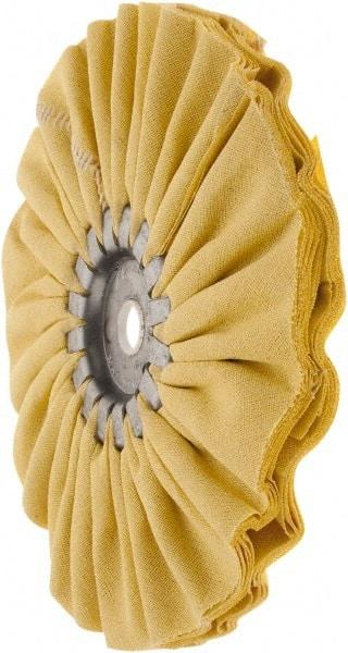 Made in USA - 7" Diam x 1/2" Thick Unmounted Buffing Wheel - 14 Ply, Bias Cut, 5/8" Arbor Hole - Eagle Tool & Supply