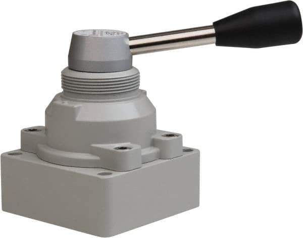 Value Collection - 3/8" NPT Manual Mechanical Valve - 4-Way, 2 Position, Bottom Ported, 0.976 CV Rate & 127.98 Max psi - Eagle Tool & Supply