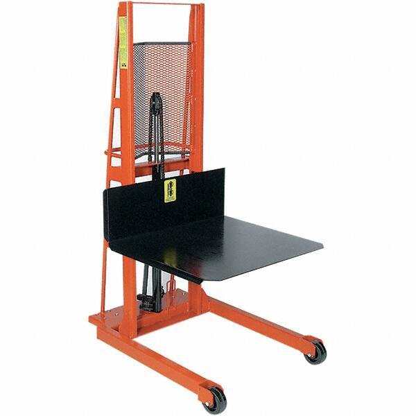 Wesco Industrial Products - 1,000 Lb Capacity, 60" Lift Height, Steel Stacker Manually Operated Lift - Eagle Tool & Supply