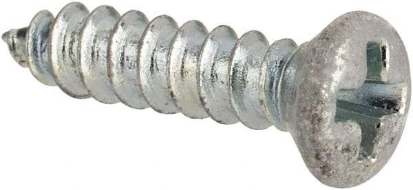 Value Collection - #4 Oval Head Phillips Sheet Metal Screw - Steel, 1/2" OAL, AISI 1016, ANSI/ASME B18.6.4, ASME B18.6.3 & SAE J933, Grade 1016-1024 - Eagle Tool & Supply