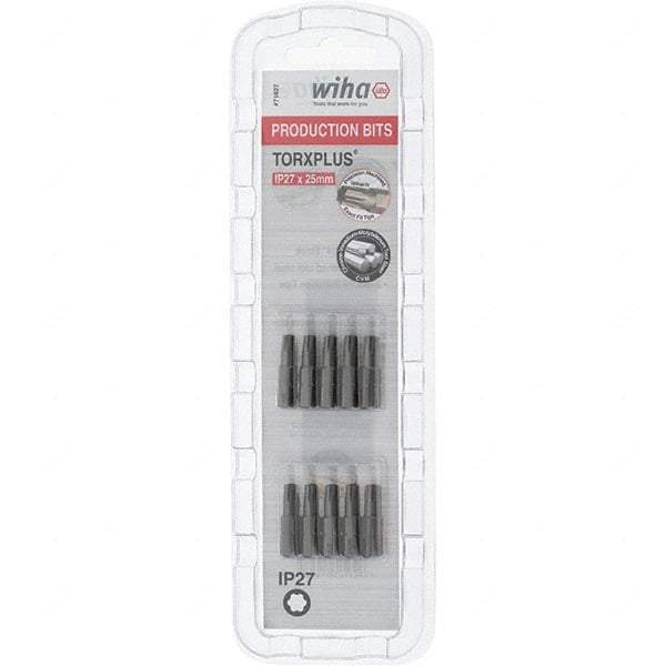 Wiha - 1/4" Drive IP27 Torx Plus Screwdriver Bit - 1" OAL, Insert Bit - Eagle Tool & Supply