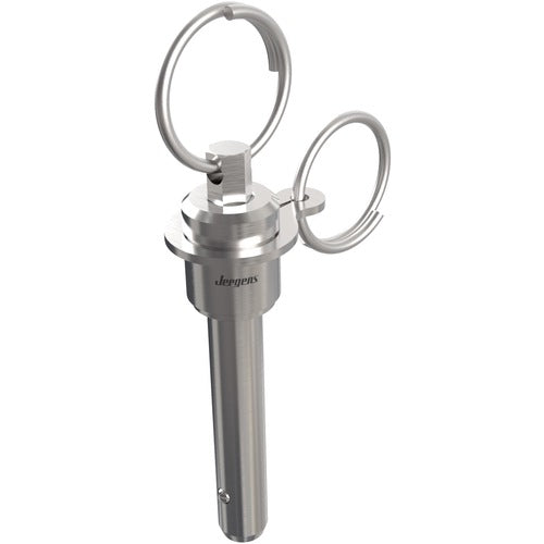 7/16″ Pin Diameter, 1-3/4″ Grip Length, Double Acting Ring Handle Kwik-Lok Pin, Stainless Steel
