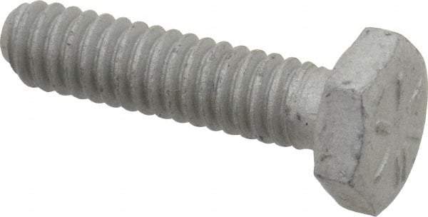 Armor Coat - 1/4-20 UNC, 1" Length Under Head Hex Head Cap Screw - Fully Threaded, Grade 8 Steel, 7/16" Hex - Eagle Tool & Supply