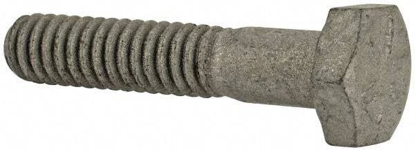 Armor Coat - 1/4-20 UNC, 1-1/4" Length Under Head Hex Head Cap Screw - Partially Threaded, Grade 8 Steel, 7/16" Hex - Eagle Tool & Supply