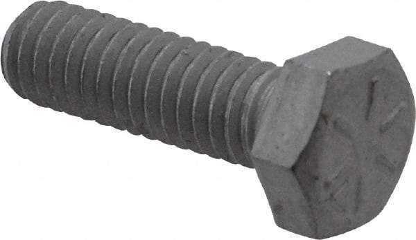 Armor Coat - 5/16-18 UNC, 1" Length Under Head Hex Head Cap Screw - Fully Threaded, Grade 8 Steel, 1/2" Hex - Eagle Tool & Supply