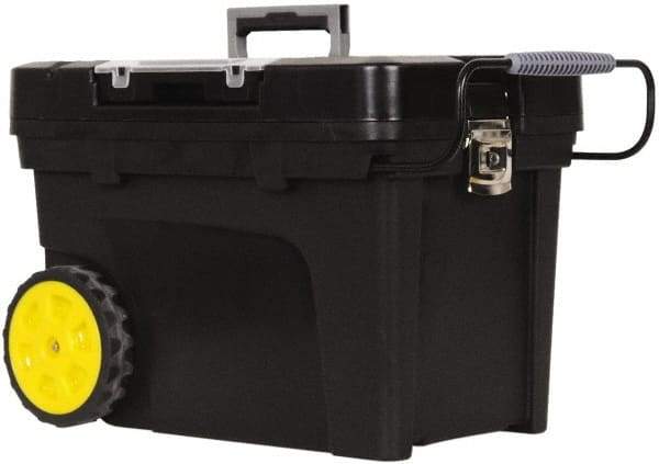 Stanley - Mobile Tool Chest - 14-15/32" Wide x 14-15/32" Deep x 16-3/4" High, Polypropylene Resin, Black - Eagle Tool & Supply