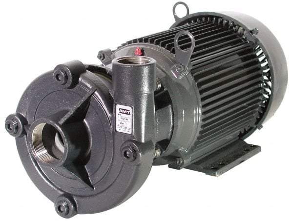 American Machine & Tool - 230/460 Volt, 3 Phase, 2 HP, Stainless Steel Straight Pump - 2 Inch Inlet, 1-1/2 Inch Outlet, Stainless Steel Impeller, Viton Seal - Eagle Tool & Supply