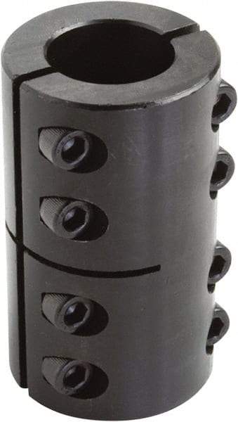 Climax Metal Products - 1-1/2" Inside x 2-5/8" Outside Diam, Two Piece Rigid Coupling without Keyway - 3-7/8" Long - Eagle Tool & Supply