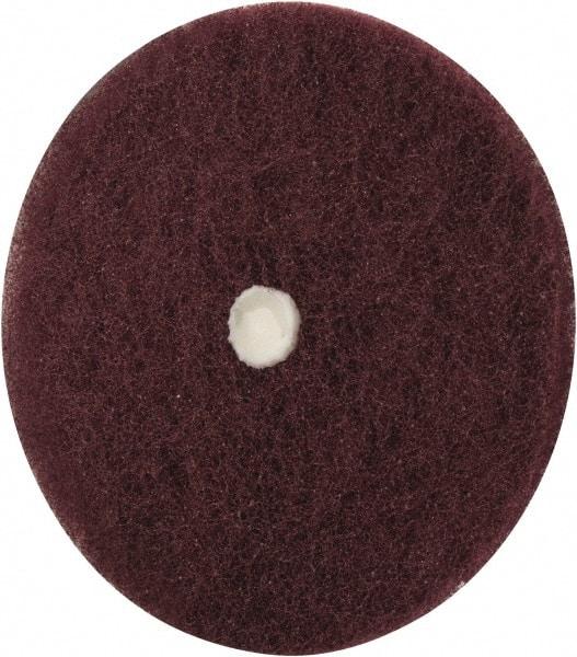 Merit Abrasives - 5" Diam, Medium Mounted Scrubber Buffing Wheel - 1 Ply, Very Fine Grade, 1/4" Shank Diam, 4,000 RPM - Eagle Tool & Supply