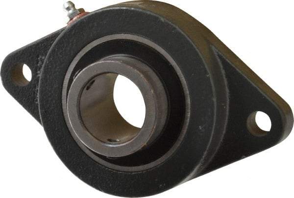 Browning - 1-1/2" ID, 6-3/4" OAL x 4-1/8" OAH 2-Bolt Flange - 4,467 Lb Static Cap, 7,340 Lb Dyn Cap, 5-21/32" Btw Mnt Hole Ctrs, Cast Iron - Eagle Tool & Supply