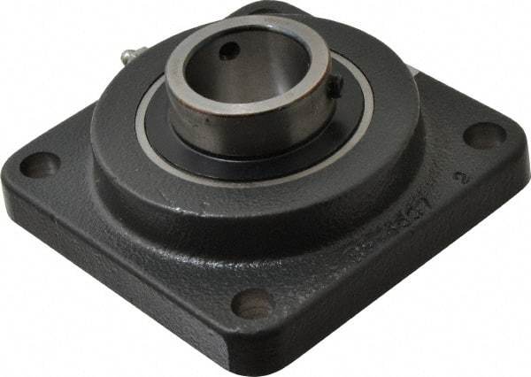 Browning - 1-1/2" ID, 5-1/8" OAL x 5-1/8" OAH 4-Bolt Flange - 4,467 Lb Static Cap, 7,340 Lb Dyn Cap, 4" Btw Mnt Hole Ctrs, Cast Iron - Eagle Tool & Supply