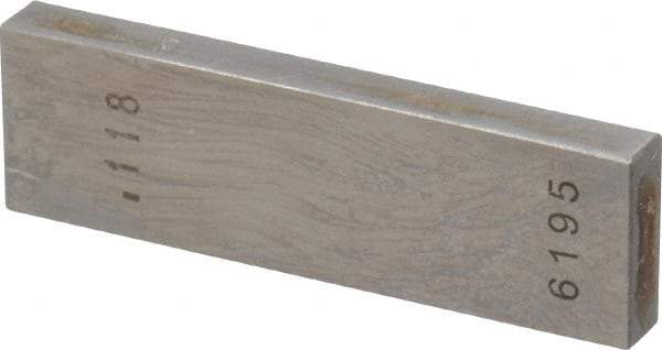 Value Collection - 0.118" Rectangular Steel Gage Block - Accuracy Grade 0, Includes NIST Traceability Certification - Eagle Tool & Supply