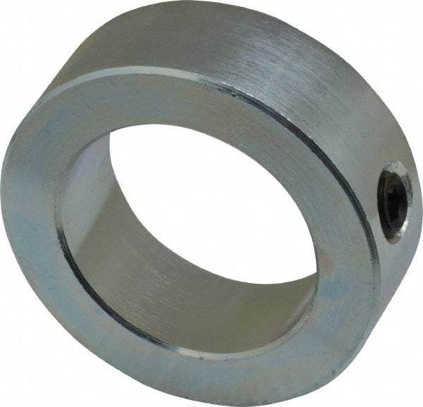 Climax Metal Products - 1-1/2" Bore, Steel, Set Screw Shaft Collar - 2-1/4" Outside Diam, 3/4" Wide - Eagle Tool & Supply