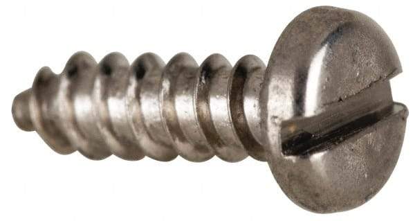 Value Collection - #4 Pan Head Slotted Sheet Metal Screw - Stainless Steel, 3/8" Length Under Head, Grade 316 - Eagle Tool & Supply