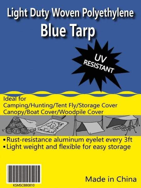 Value Collection - 20' Long x 12' Wide Polyethylene Tarp & Dust Cover - Blue - Eagle Tool & Supply